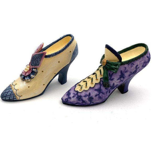 Cute Collectible Mini High Heel Decorative Victorian Shoes - 3.5 inches - Picture 2 of 6